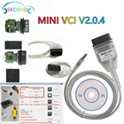 Обновлённая версия VCI MINI V2.0.4 V15.00.028 для Toyota Dual K + CAN Интерфейс J2535 MINI-VCI V2.0.4 ECU репрограммирование Techstream