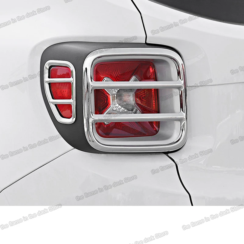 shiny silver Abs Car Tail Light Cover Trims for Jeep Renegade 2016 2017 2018 2019 taillight auto parts accessories rear lamp | Автомобили