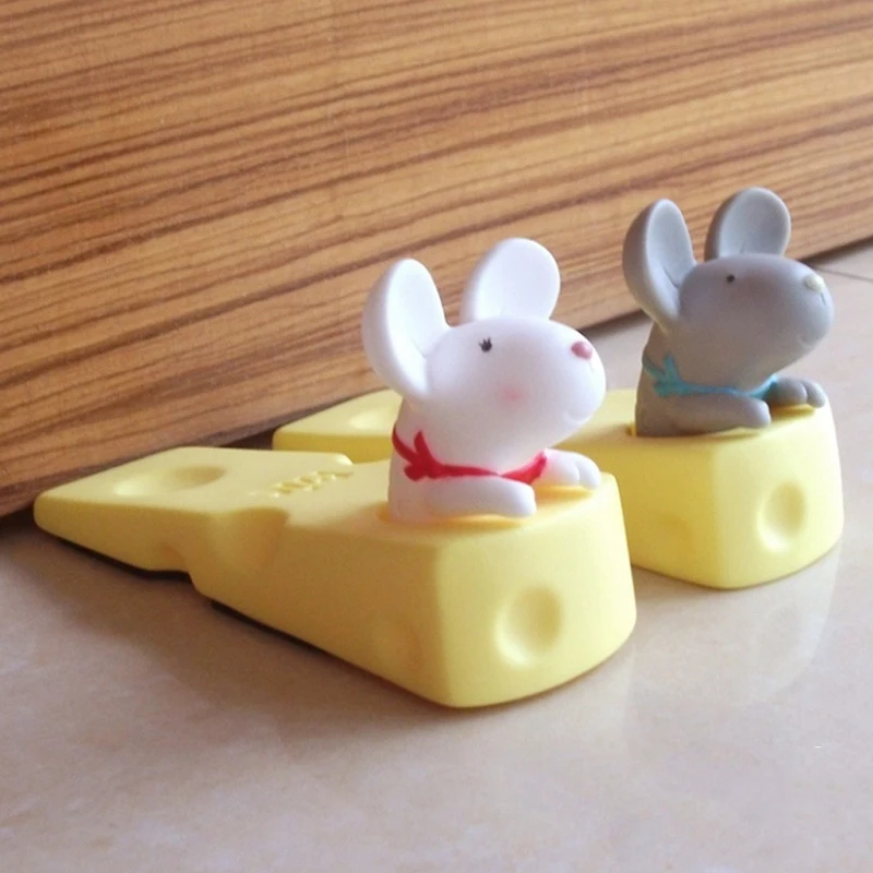 Симпатичные Дверные ограничители мультяшный креативный силиконовый держатель