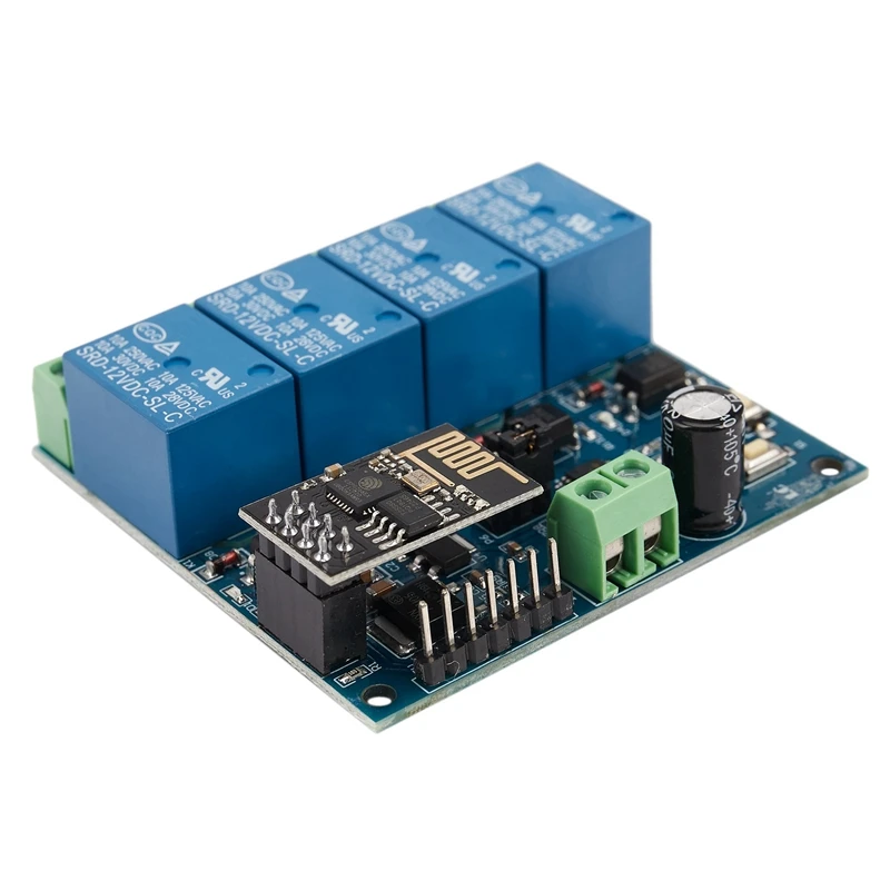 12V ESP8266 Four Ways Wifi Relay IOT Smart Home Cepphone APP Remote Control Switch | Электроника