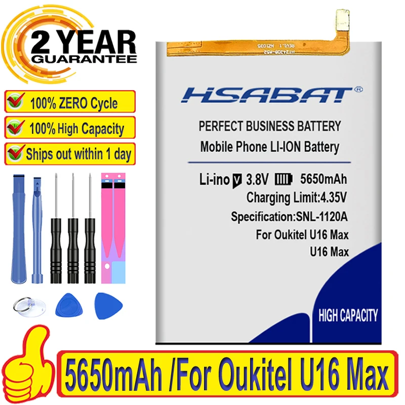 Аккумулятор HSABAT для Oukitel U16 Max 5650 мАч | Мобильные телефоны и аксессуары