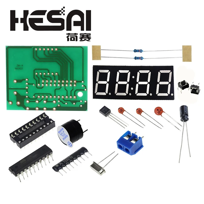 Умная электроника 1 комплект цифровые электронные часы C51 4 бит электронной