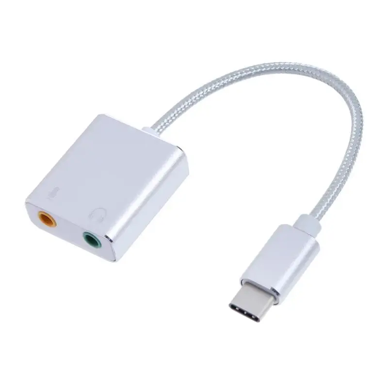 

USB3.1 Type-C Port External Audio Card Sound Adapter Card for Laptop/Desktop Compatible with Windows 2000/2003/xp/7/8