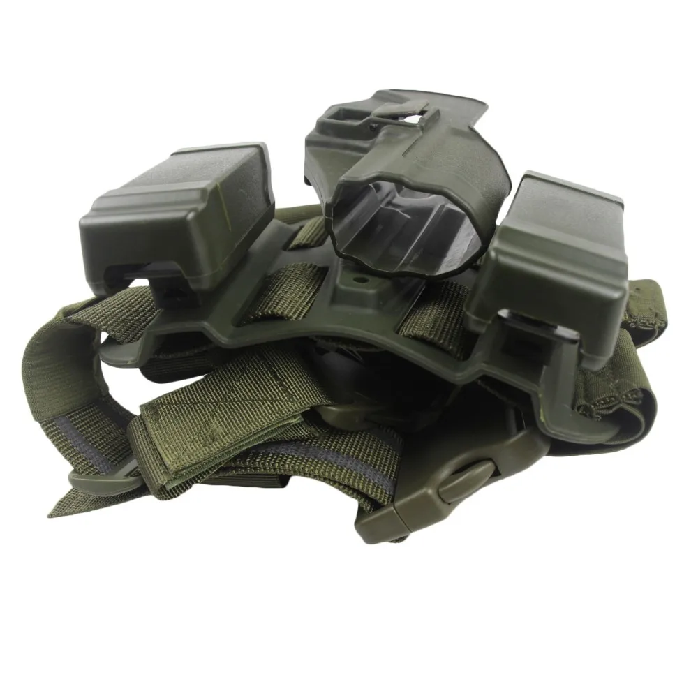 

Tactical Gun Holster Hunting Pistol Leg Holster Holder Case HK USP Airsoft Pistol Thigh Holster Right Hand With Magazine Pouch