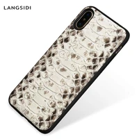 natural python leather phone case for xiaomi redmi k20 note 8 note 7 6 5 plus 4x 7a cover for mi 9 9t pro 9se 8 8 lite pro a2 a3