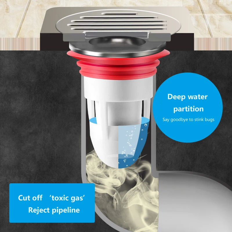 Floor Strainer Bath Shower Kitchen Water Drain Filter Appliances Sink Drain Deodorant Filter Home Bathroom Fixture Accessories