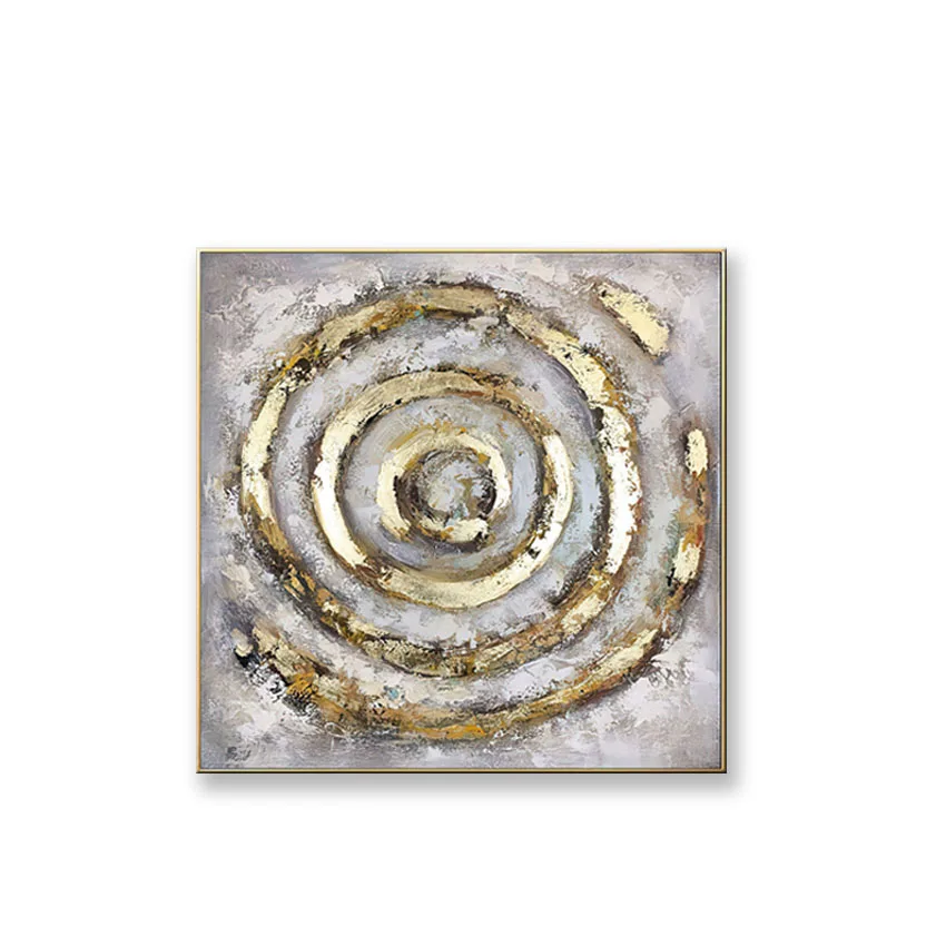 

Декоративные картины для гостиной настенные картины золотые круги ручная работа акриловая масляная живопись на холсте для гостиной
