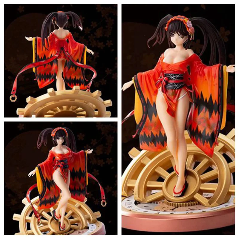 

30cm Anime Date A Live Tokisaki Kurumi Nightmare Kimono Ver. PVC Action Figure Sexy Girls Collectible Model Toys Doll Gift