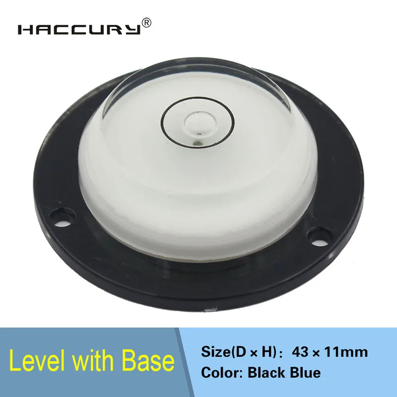 HACCURY Mini спиртовой уровень пузырьковый уровни burbuja Φ с базовыми и монтажными отверстиями 43x11 мм