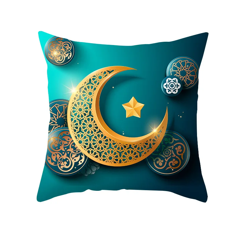 

2021 new product peach blossom leather pillowcase golden moon printing cushion sofa cover pillowcase household goods wholesale
