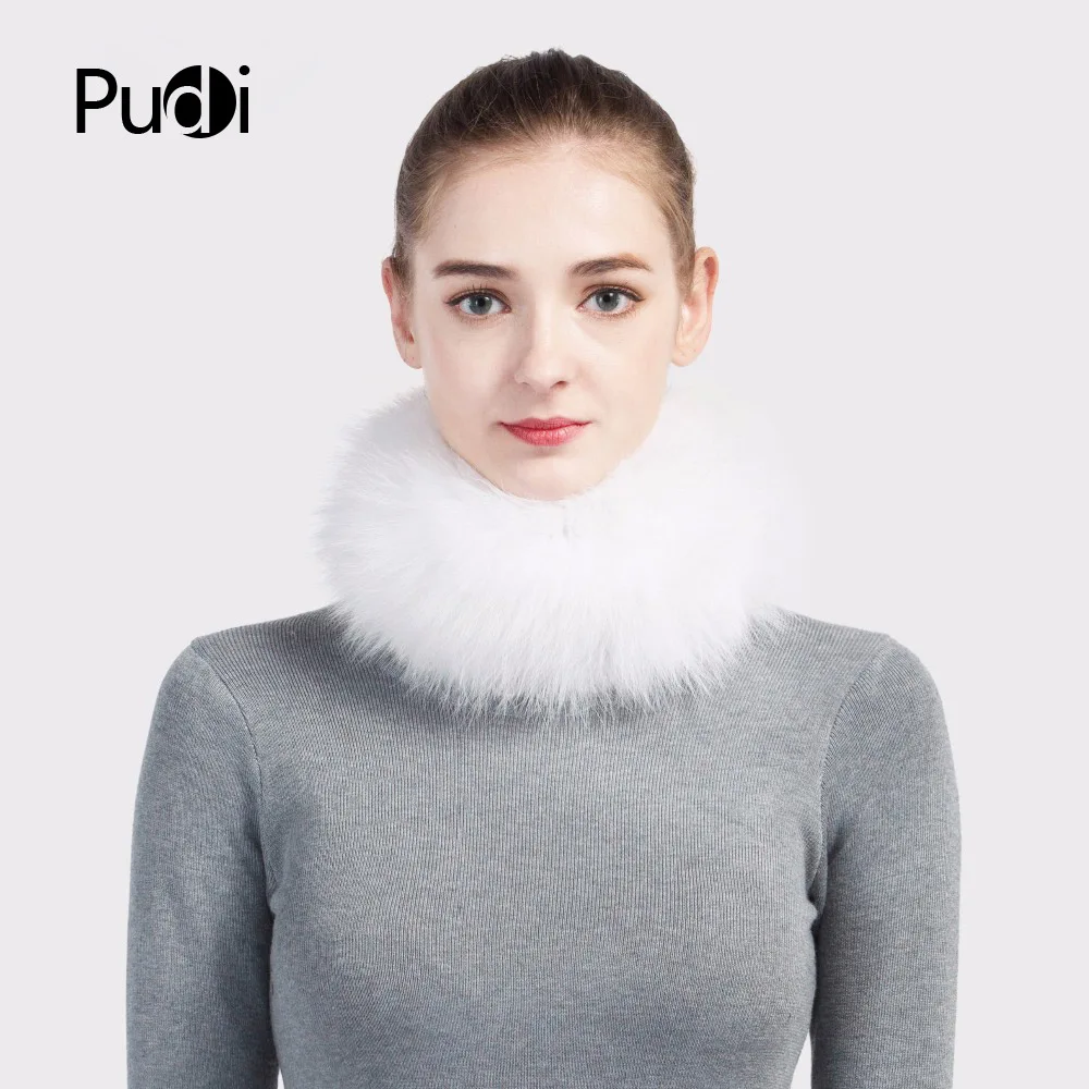 

Pudi SF715 Real Fox Fur Scarf Women's New 2017 Genuine Fur Scarves Rings Muffler Shawl Neckerchief Muff Wrap Hair Head Band