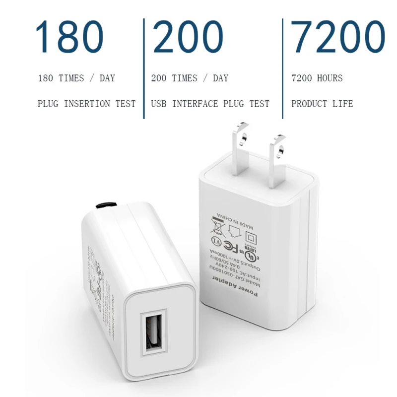 

Home Travel Plug Charging Block Cube Power Adapter Replacement For Phone 5V 2A USB Wall Charger
