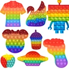 Игрушка Антистресс, сжимаемая, Радужная, 1 шт., Антистресс, игрушка для аутистов