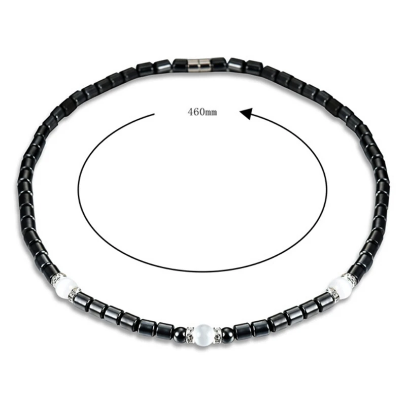 

Hematite Necklace With Magnetic Therapy For Healing Health Jewelry Beads Pearls
