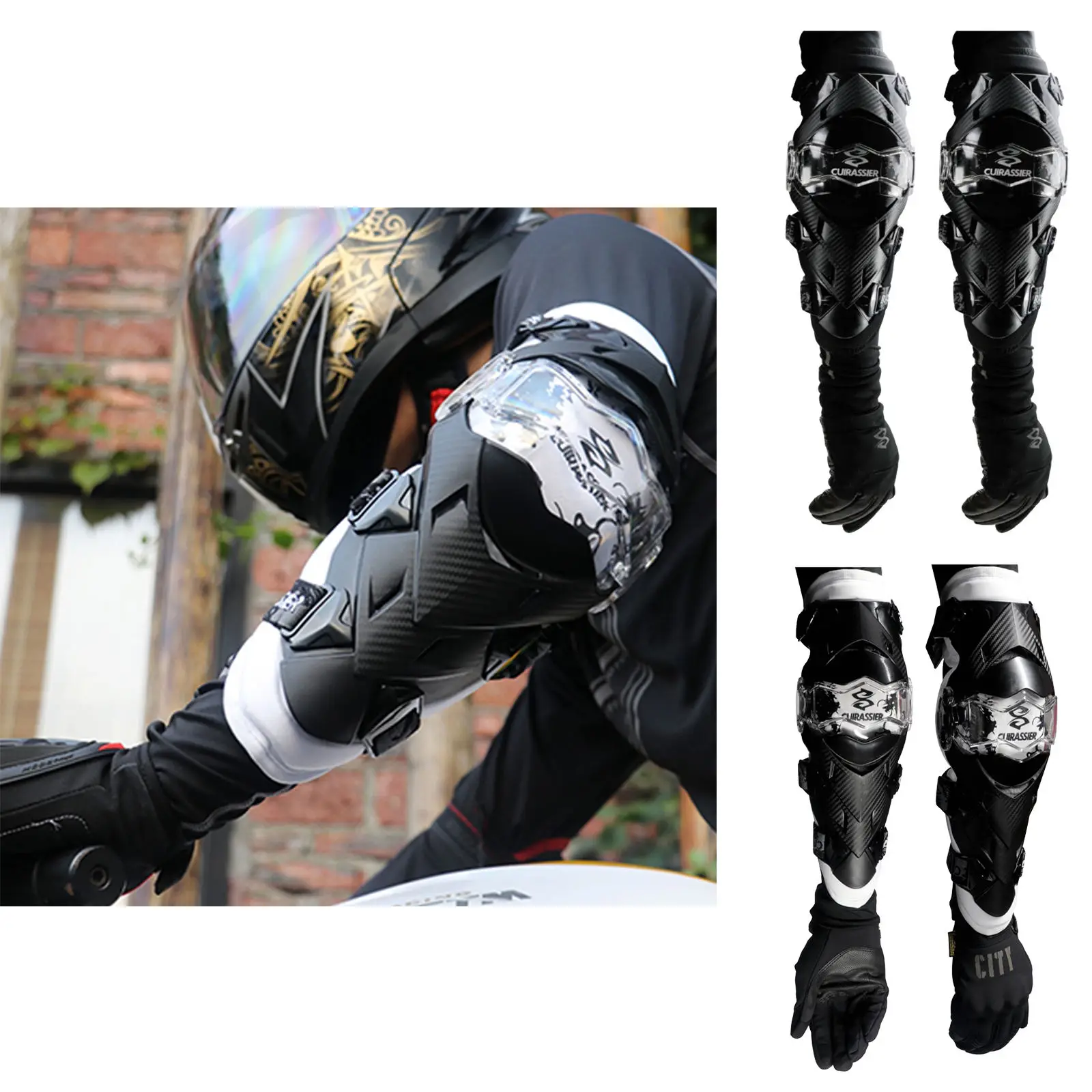 

Защита для локтя мотоцикла, налокотники Cuirassier E09 для мотокросса для внедорожных гонок, защита локтя для горного велосипеда, черный