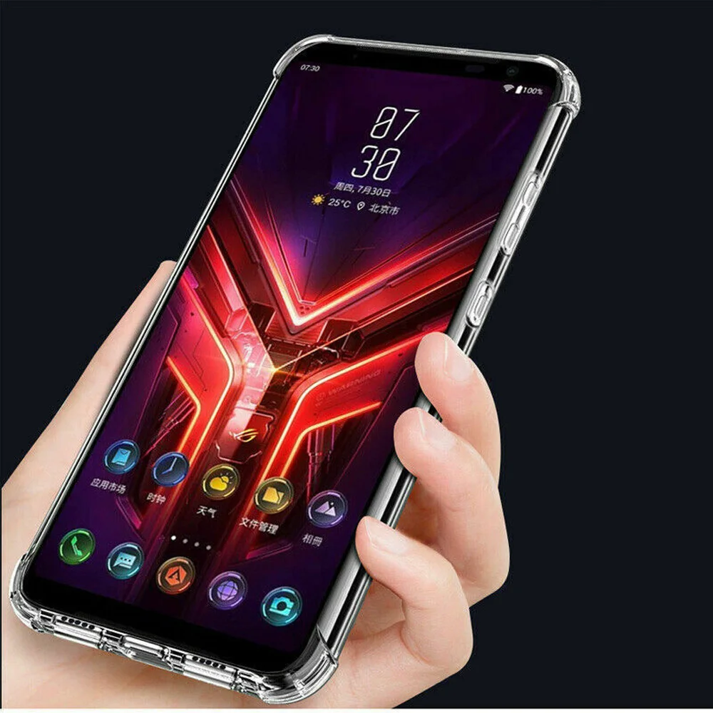 For Asus ROG Phone 2 3 ZS661KS Case Airbag Super Protection Soft Clear Back Cover For ASUS Rog Phone 5 Pro Ultimate Phone Cases