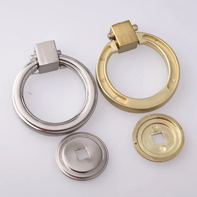 Современная простая ручка с откидным кольцом хромированная никелевая для ящиков