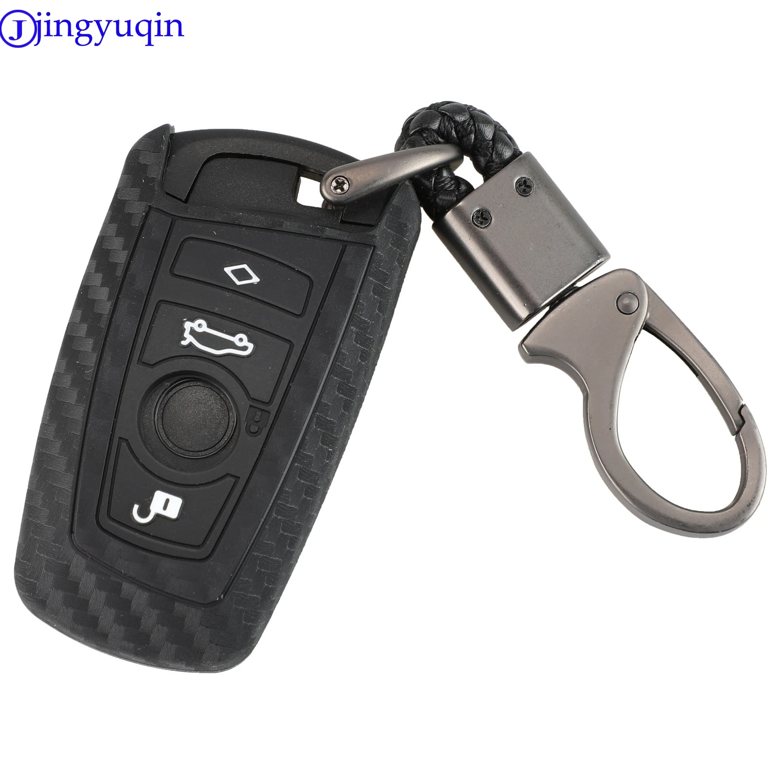 jingyuqin Remote Car Key Case Cover Carbon for BMW 520 525 f30 f10 F18 118i 320i 1 3 5 7 Series X3 X4 M3 M4 M5 Styling|Футляр для