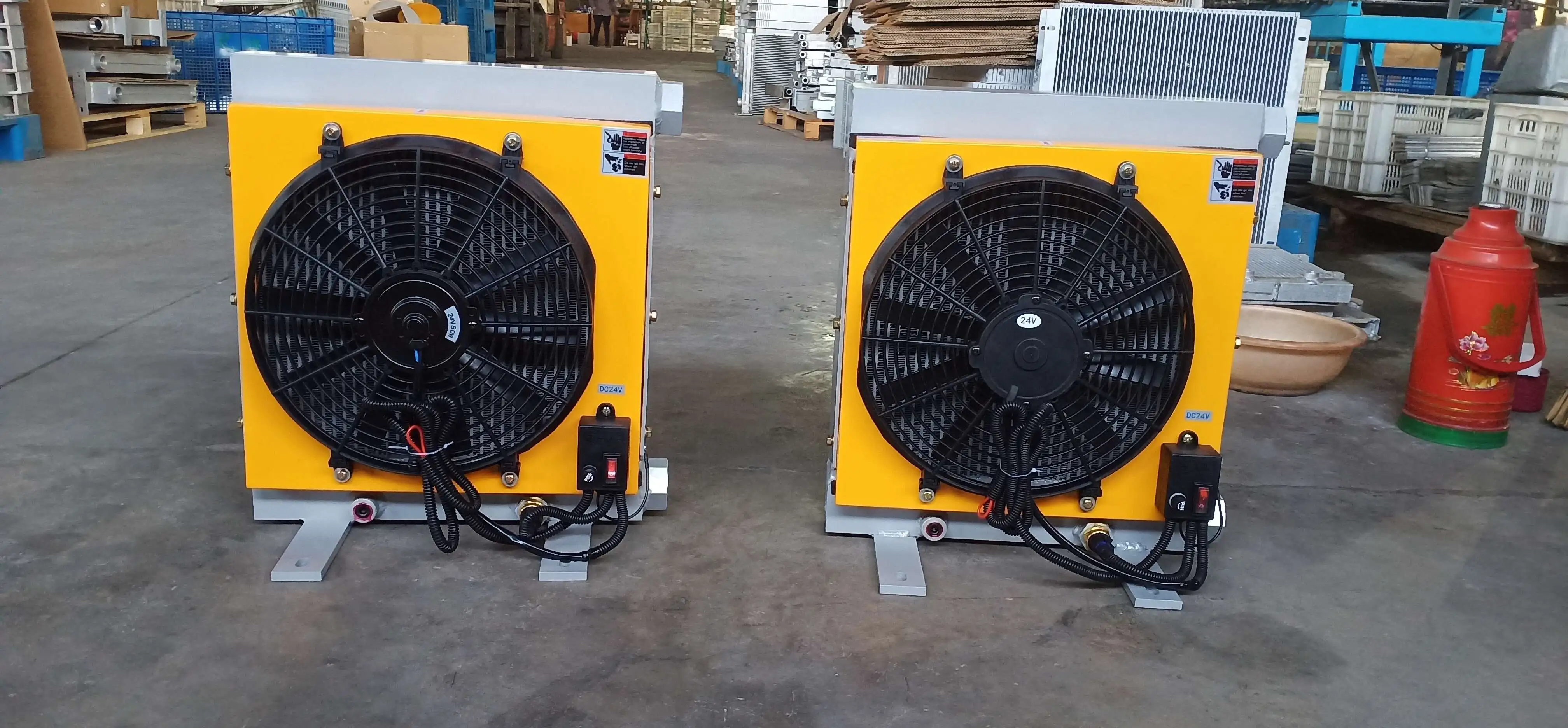 

AH1470T-CA 200L/min hydraulic air cooled oil cooler with 12V fan
