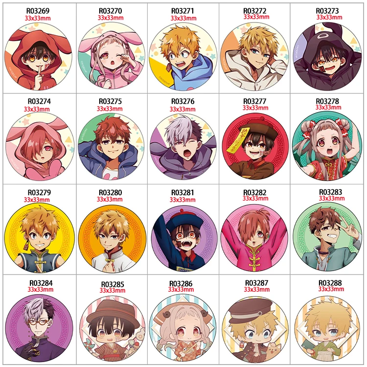 

30pcs/lot Acrylic Resins New Hanako-Kun Cartoon Character Pattern Planar Resin Printed for DIY Headband Hair Bow