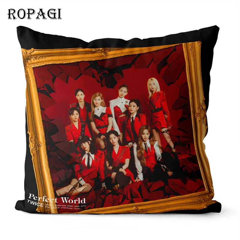 

TWICE Perfect World Flax Pillow Case for Home Decorative 45x45cm PillowCases Fall Decor Star Cushion Cover Decorations