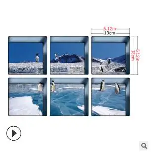 6 шт., водостойкие 3D наклейки для ванной, Нескользящие, для детей, для душа, коврик для ванной, самоклеющиеся, для ванной комнаты, наклейка, ПВХ, Фреска, домашний декор - Цвет: 16