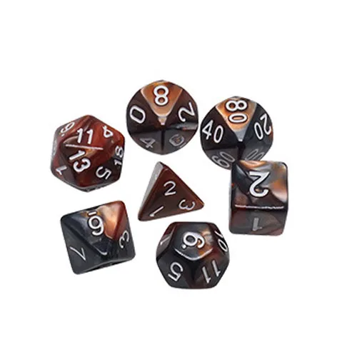 04 - coffee black 7 шт./компл. многогранные DnD смешанные Цвет кости для ролевой игры «Подземелья и Драконы настольные игры D4, D6, D8, D10, D%, D12, D20 - Цвет: 04 - coffee black