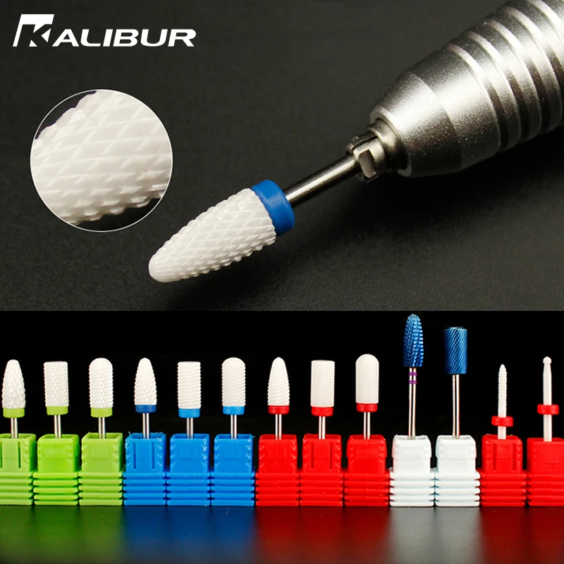 KALIBUR электрическая керамическая шлифовальная насадка для ногтей набор фрез