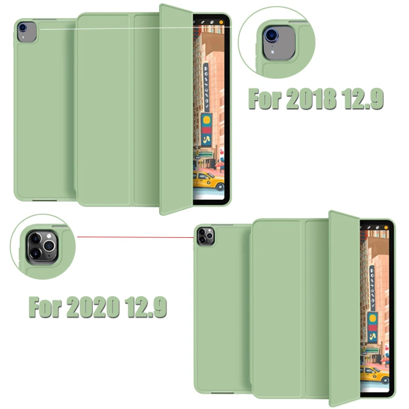 Для IPad Pro 12 9 2018 2020 3th 4th с карандашница Tablet силиконовый чехол многократно