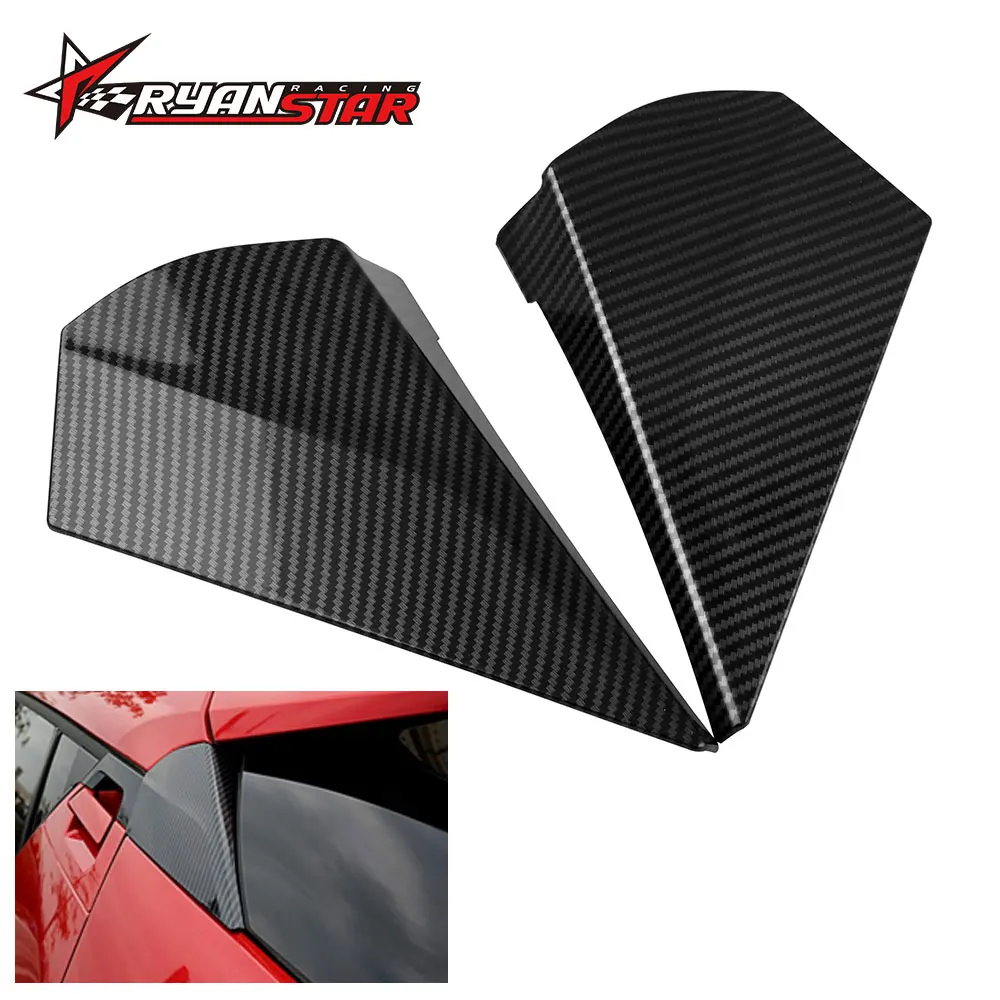 Накладка из углеродного волокна на заднее боковое окно треугольная для Toyota CHR 2018