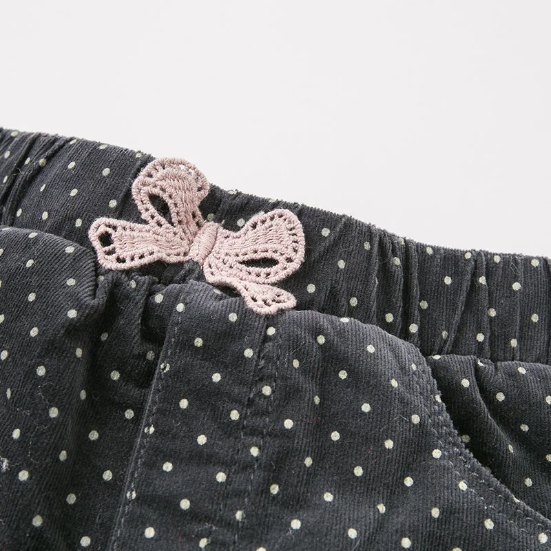 Детские длинные штаны с бантом и карманами зимние | Мать ребенок