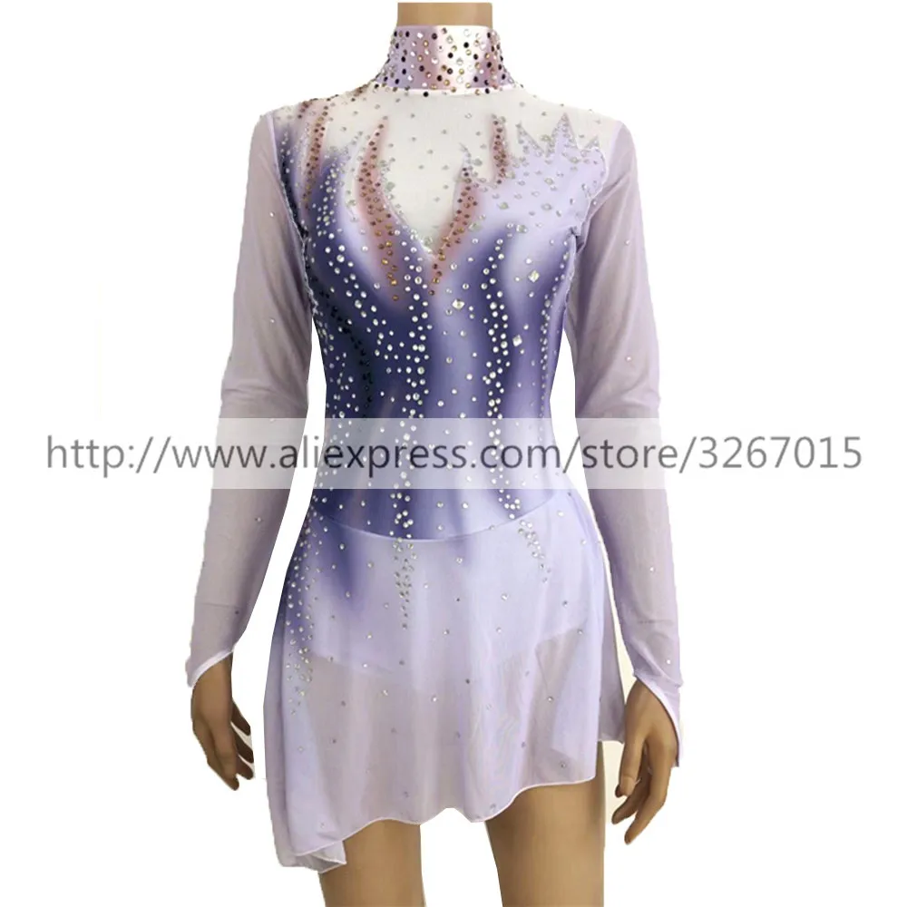 Платье для фигурного катания женское/женское ледяное с длинным рукавом стоячий