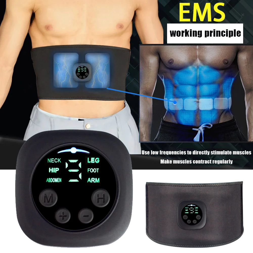 

Smart Slimming Belt EMS Abdominal Waist Trimmer Equipment Smart Adjustable Body Shaping Abdomen Belt Weight Loss Instrument