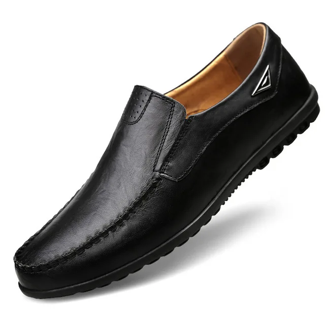 

Leather shoes casual shoes luxury brand 2020 new men loafers moccasin breathable non-slip large size 35-47 driving shoes