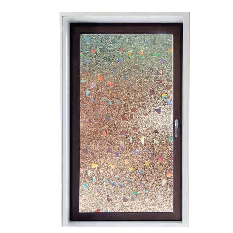 Статическая липкая стеклянная пленка длиной 100 см 3D лазерный камень частная