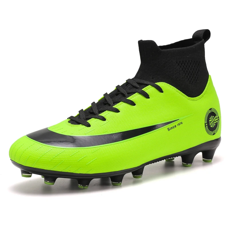 8376green Football Boots Turf Soccer Shoes Crampons Superfly Breathable Cheap Original TF Kids Football Futsal Boots Sneakers Men Cleats - Цвет: 8376green