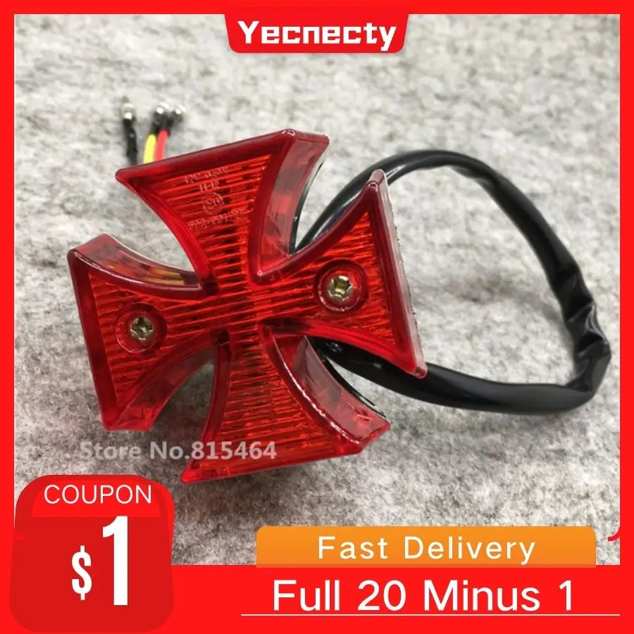 Yecnecty Универсальный мотоциклетный задний фонарь светодиодный тормозной