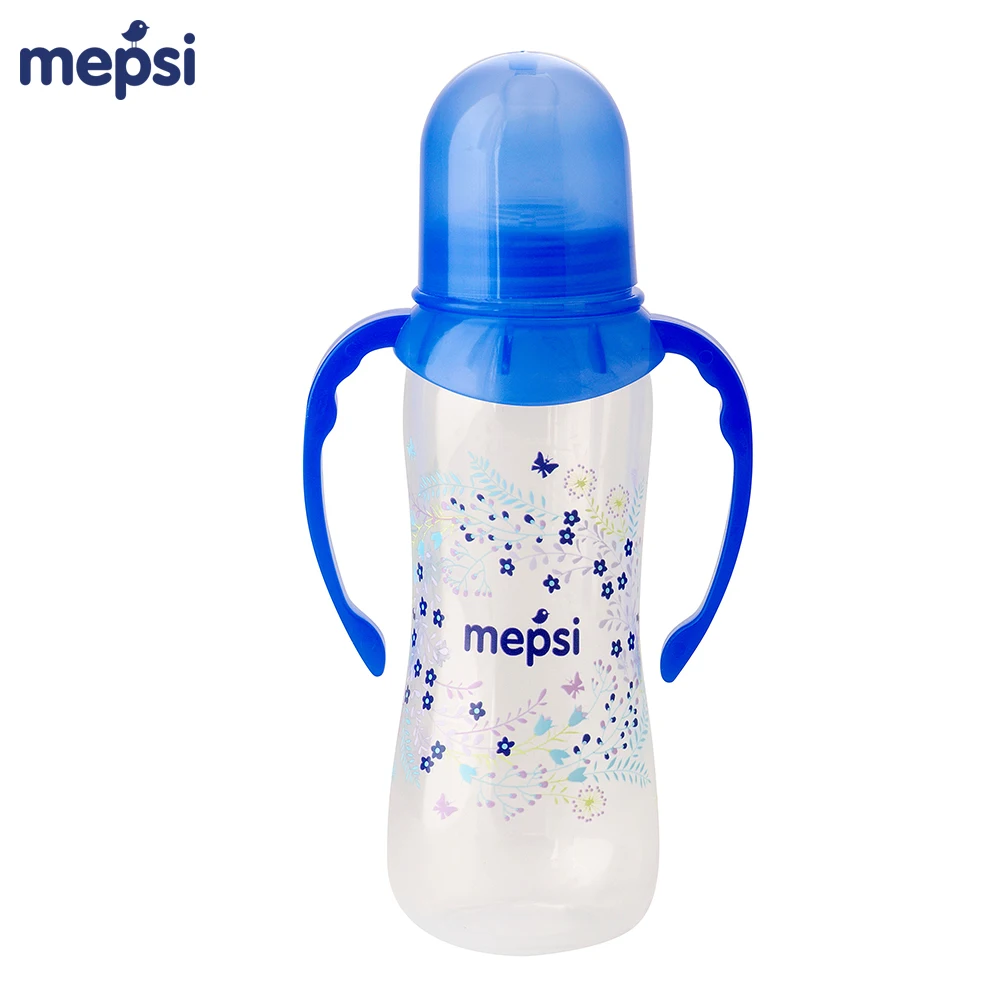 Бутылочка для кормления MEPSI с ручками 250 мл. 4m+ в ассортименте|Бутылки| |