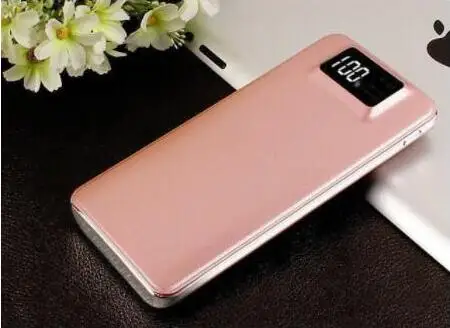 Внешний аккумулятор 30000 мАч для Xiaomi mi 2 USB внешний аккумулятор портативное зарядное устройство Внешний аккумулятор для iPhone 7 8 Xiao mi huawei - Цвет: Rose gold