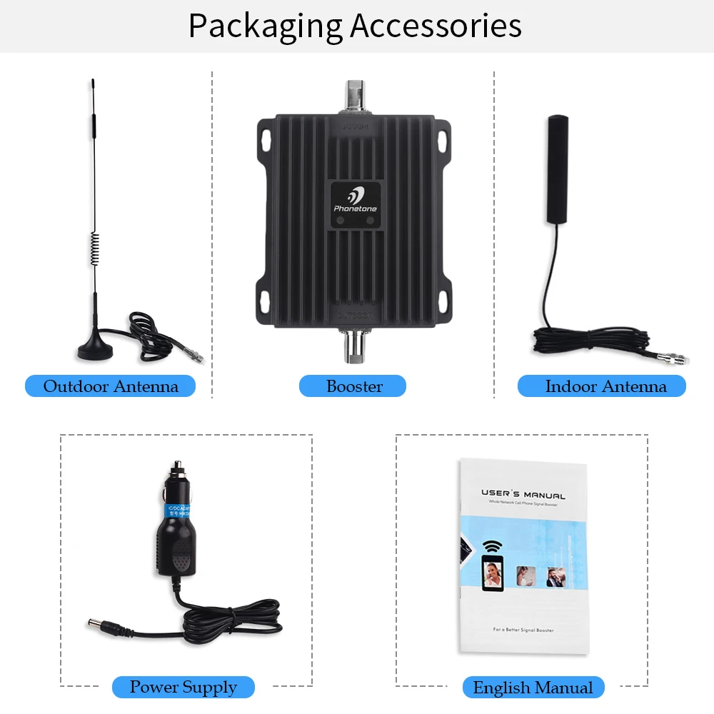 

Car RV Truck Use 4G LTE 900/2600MHz Cellular Signal Booster 45dB GSM Mobile Booster Repeater Improve The Voice Call & 4G Data