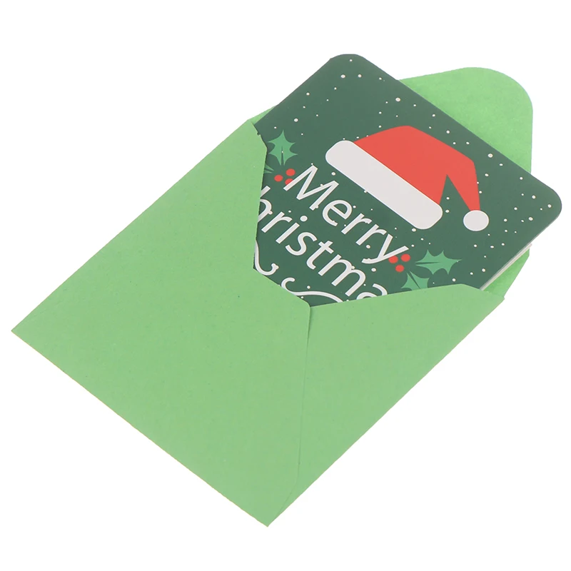 24pcs X Christmas Creeting Cards Kids Mini Blessing Greeting Envelope New Year Postcard Gift Card Xmas Party | Дом и сад