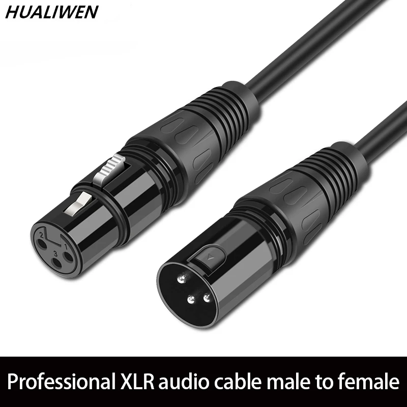 HUALIWEN XLR кабель штекер гнездо M/F 3Pin OFC аудио фольга + Плетеный экранированный для