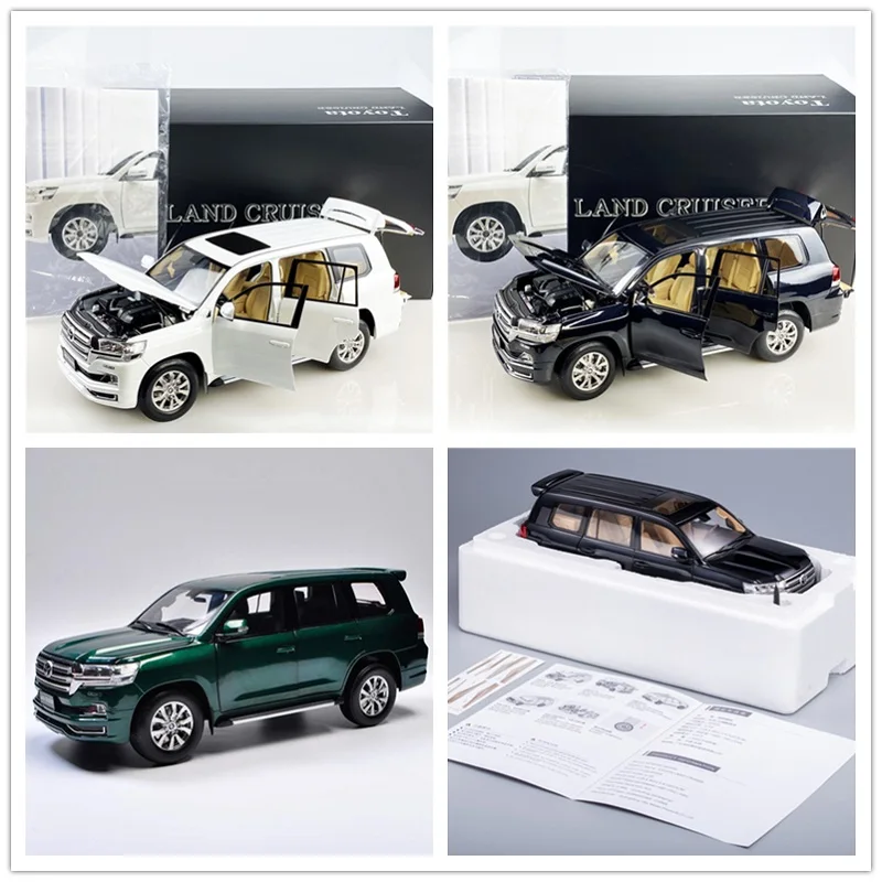 

Модель автомобиля под давлением Kengfai 1:18 TOYOTA Land Cruiser SUV жемчужно-белый/черный/зеленый LHD