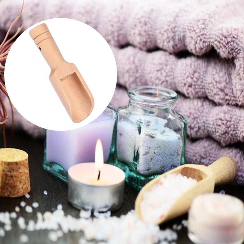 1PC Wood Herb Powder Spoon Bath Shower Rice Spice Salts Mini Wooden Kitchen Cooking Baking Tools Accessories | Дом и сад