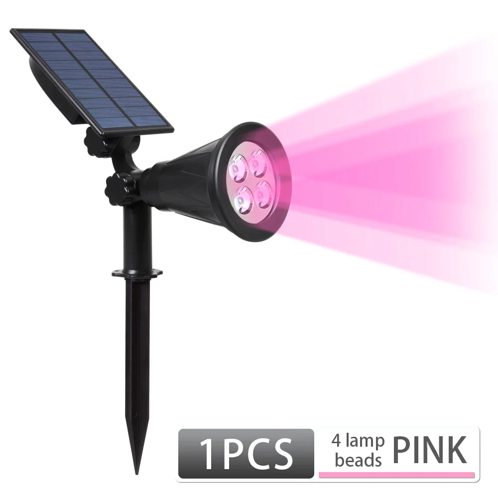 

Solar Floodlight Adjustable Solar Lamp 4 LED Waterproof IP65 Outdoor Garden Light Landscape Wall Lights