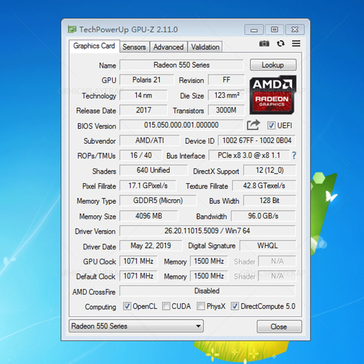 RX550 4GB Видео 4096MB графическая карта ПК компьютер для AMD ATI HDMI|Видеокарты| |