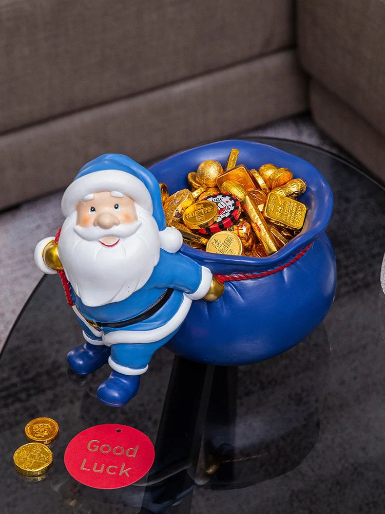 

Creative Home Decoration Living Room Desktop Decoration Santa Claus Sundries Snacks Storage Box Decoration Christmas Gifts