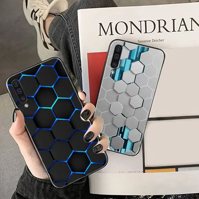 

Hexagonal lattice Phone Case For Samsung Galaxy M10 20 30 A 40 50 70 71 6S A2 A6 A9 2018 J7 CORE PLUS STAR S10 5G C8