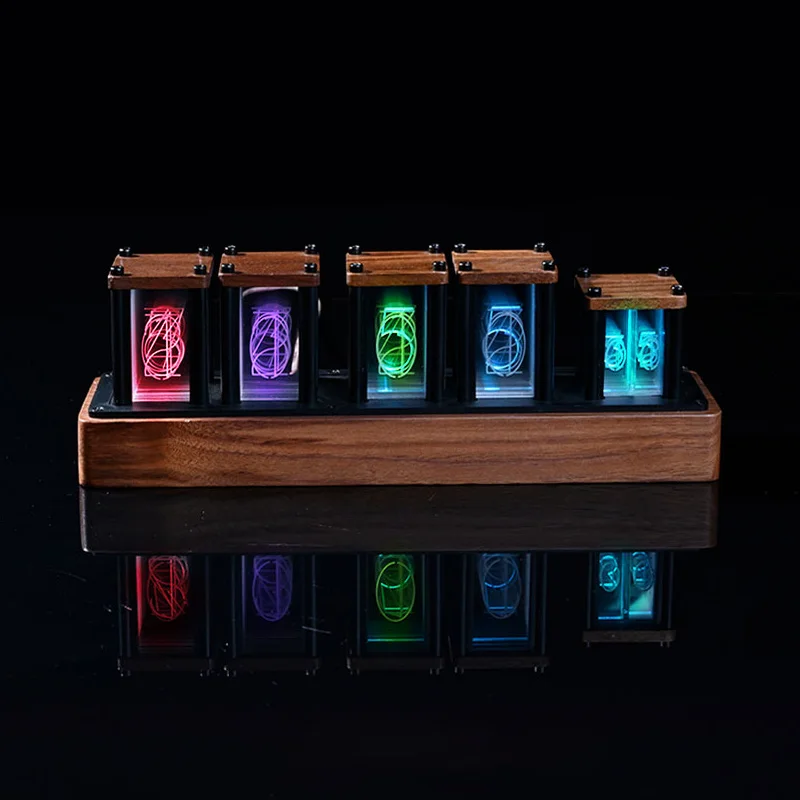 

Glow Tube Clock RGB Digital Luminous LED Creative Desktop Decoration DIY Birthday Gift