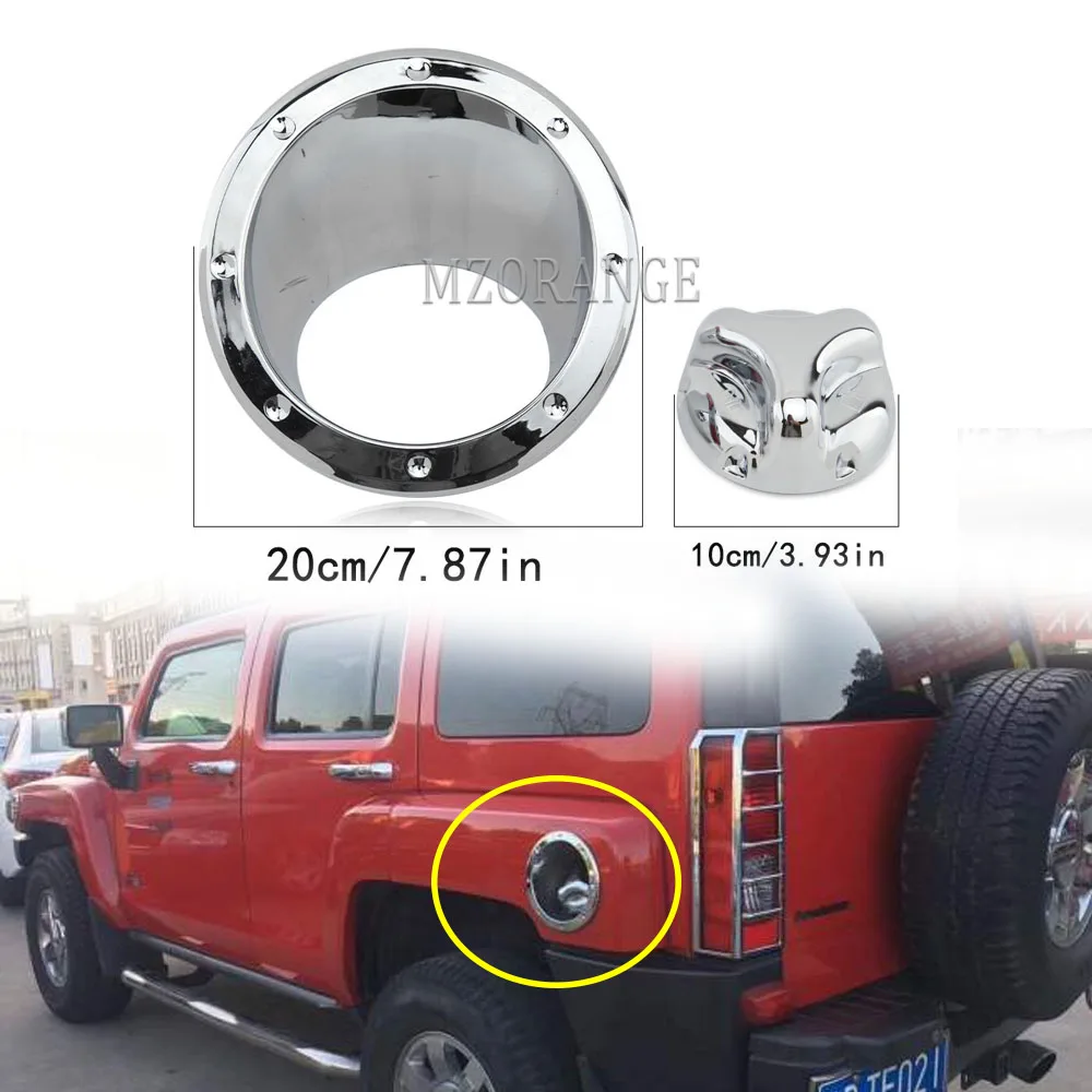 

Fuel Gas Tank Cover For Hummer H3 2006-2008 2009 2010 Chrome Bezel oil capgasoline hatch Moulding Trim car accessories parts